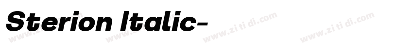 Sterion Italic字体转换 Sterion Italic字体转换